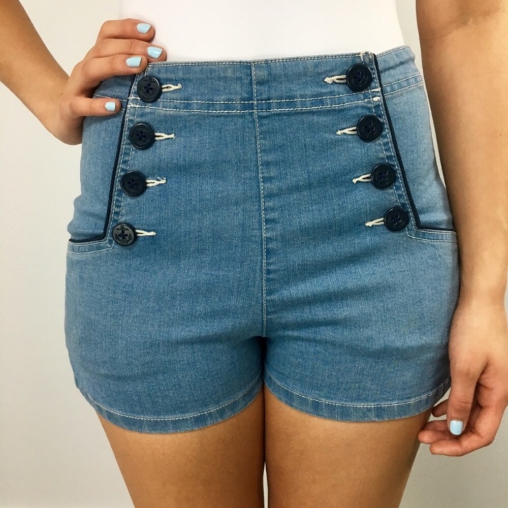 Kimchi Blue High Rise Sailor Shorts from Urban Outfitters